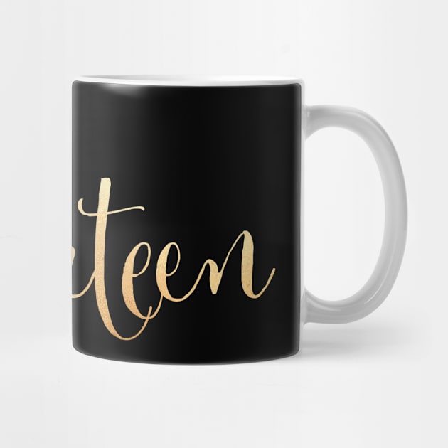 13th Birthday Gold #thirteen Hashtag Official Teenager by 2blackcherries